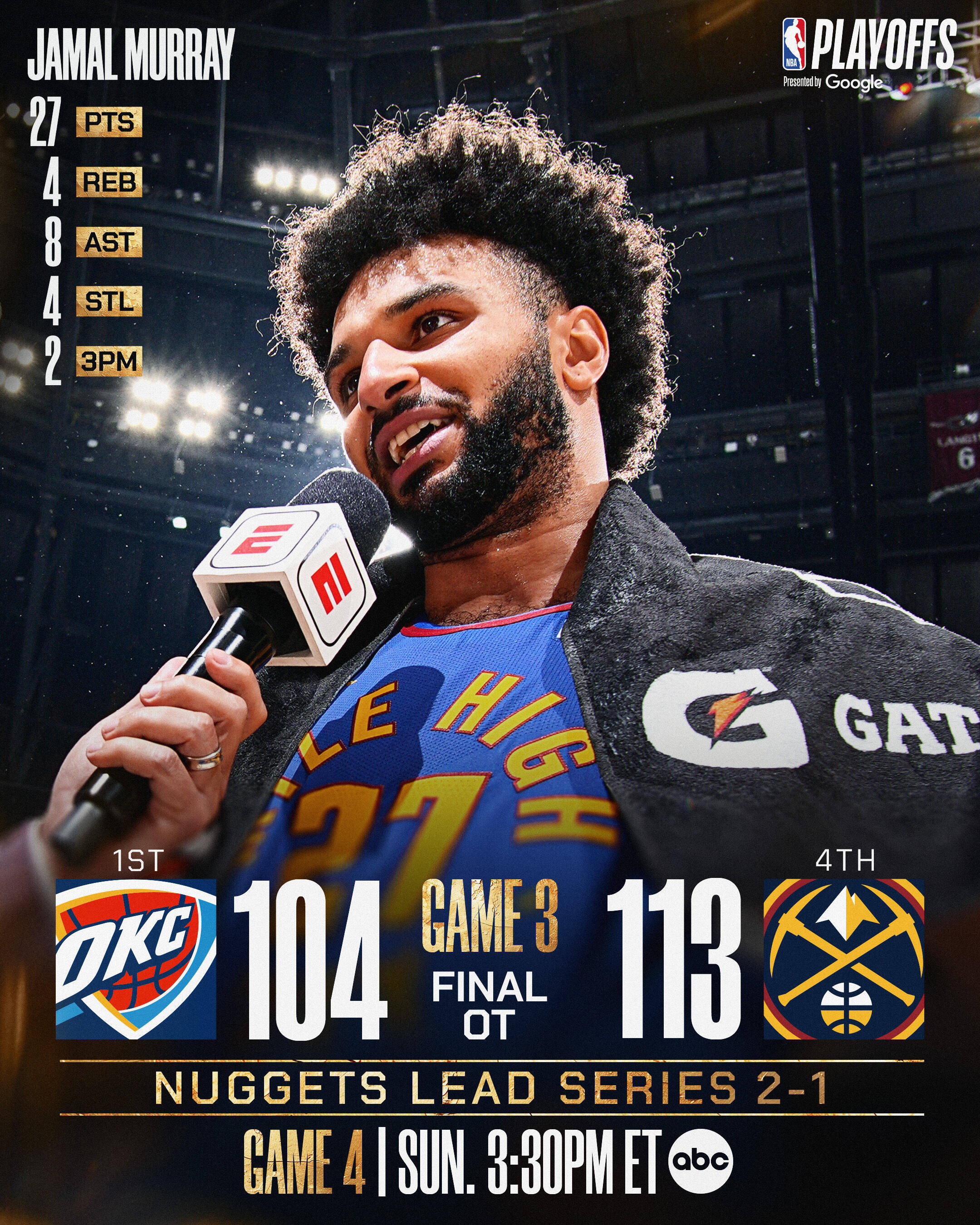 9you sports-浓眉哥重要时刻锐不可当，掘金带队取胜！-9you sports